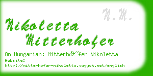 nikoletta mitterhofer business card